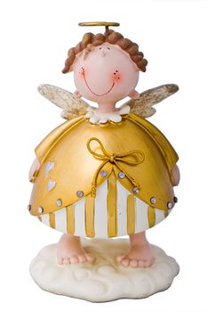 Christmas Angel doll isolated on a white background