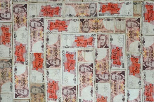 old Polish 100 zloty banknotes
