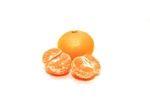 photo of the tangerine on white background
