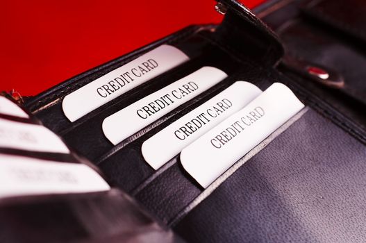 Wallet with credit cards