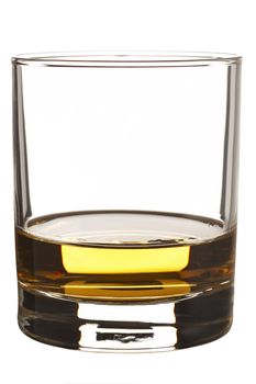 Isolate single malt whiskey over a white background