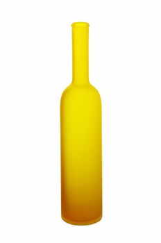 Yellow bottle isolated