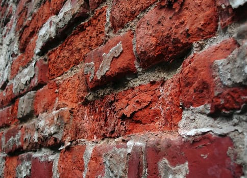 Brick wall close up