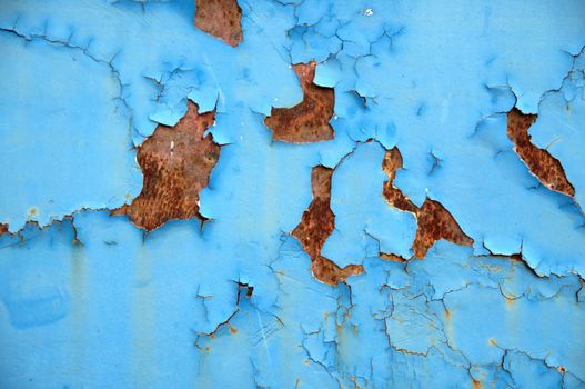 grunge blue rusted metal surface texture