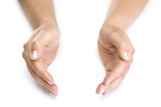 woman hands isolated on white background - good for insert your objects