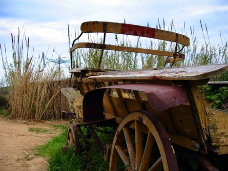 old wooden wagon