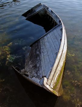 Old sunken boat