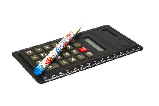 photo of the calculator on white background