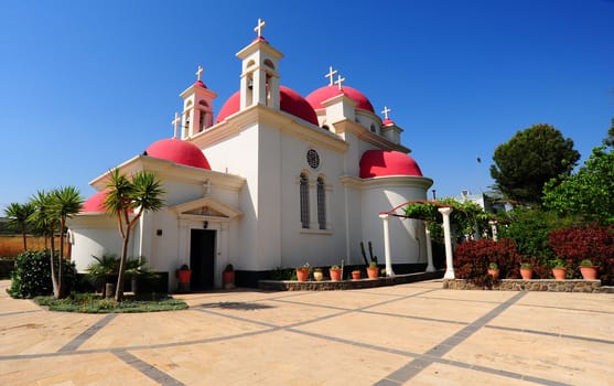 The Greek Orthodox Church Of The Twelve Apostles In Capernaum.