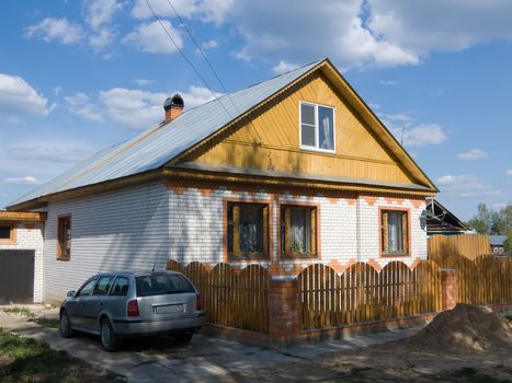 dwelling brick new cottage in the village