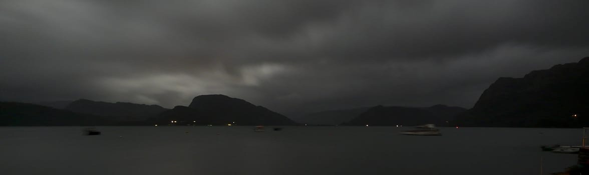 Dark lake in Scotland 
