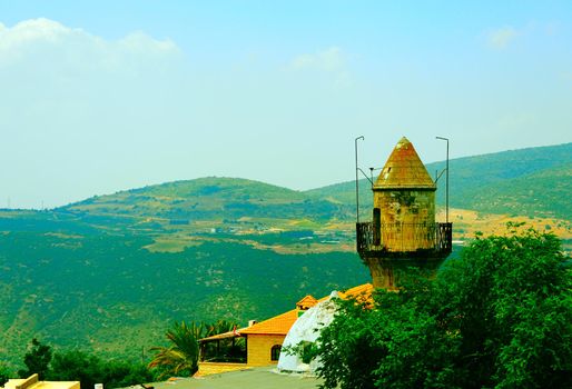 Arab Mosque in Kabbalah City of Safed in the Mountains of Galilee.