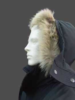 Dummy in fur jacket