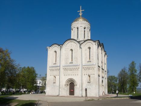 Dmitrievskiy cathedral in Vladimir  12-th century in Russia 