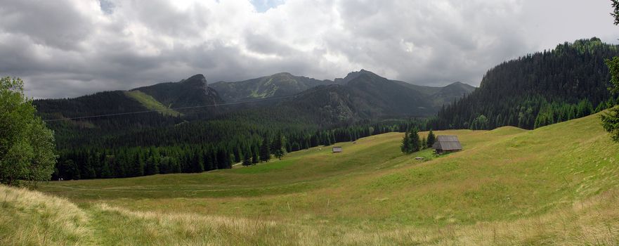 Carpatian mountains named Tatra. View on Kasprowy peak.