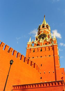 Spasskaja Tower Of Moscow Kremlin. View From
 Red Square.
