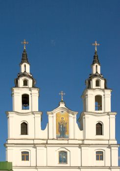 Old orthodox church with icon