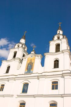 Old orthodox church with icon