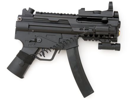 tommy gun. submachine gun on a white background