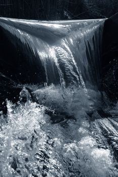 The beautiful waterfall in forest, spring, long exposure