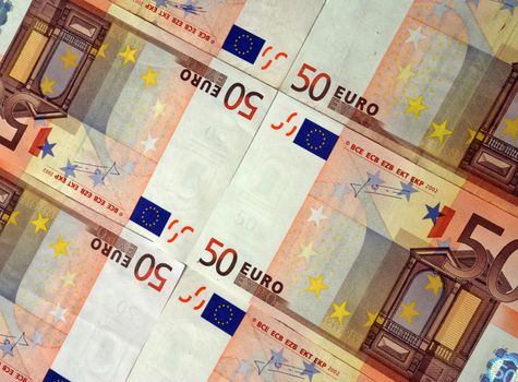 50 Euro background - diagonal money texture