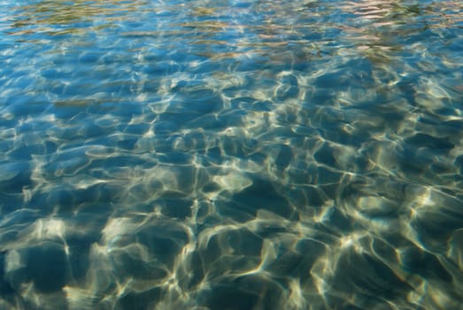 Water surface of a sea with white sand ground - good for background