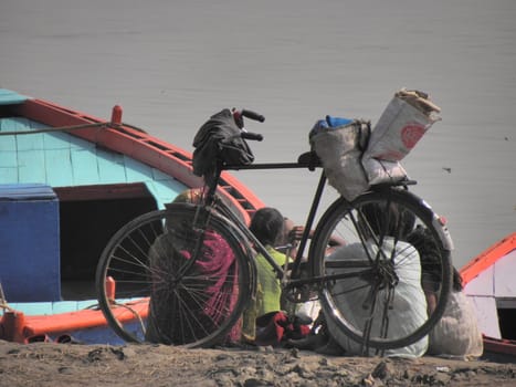 People on the sacred Gange