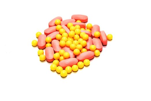 photo of the pills on white background