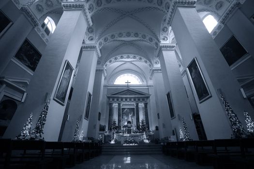 Cathedral from inside an showing true beauty of the cathedral. Vilnus