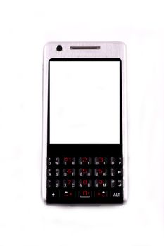 business mobile phone with white screen