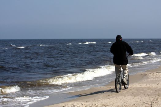 cycling at the seaside