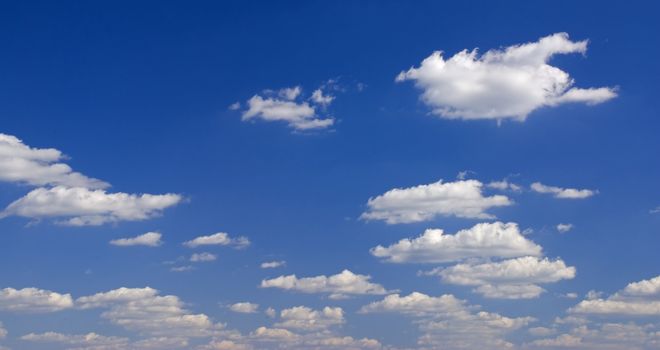 Sky full of small clouds - bright natural background