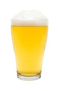 Fresh beer isolated on a white background.