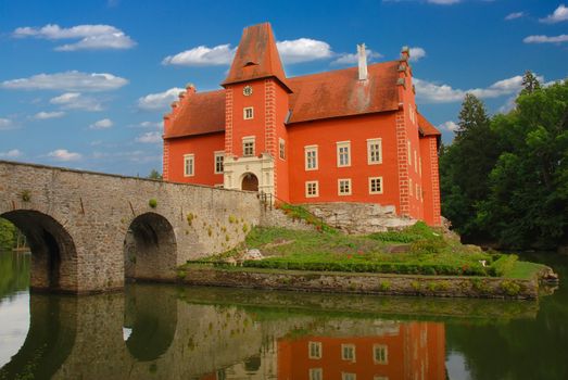 The red water chateau in the the Czech republic - Cervena Lhota