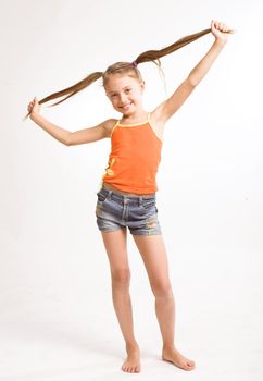 little girl in casual wear