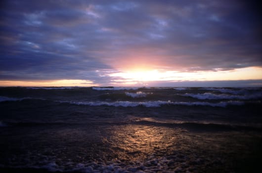 A brisk wind whips up waves on Lake Superior.