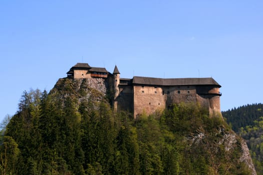 Oravsky Podzamok - landmark in upper Slovakia.