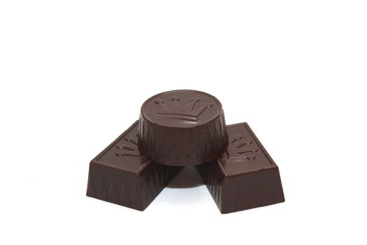 photo of the chocolate on white background