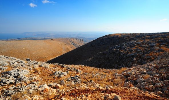 View From Galilee Mountains To Galilee Sea, Kinneret.