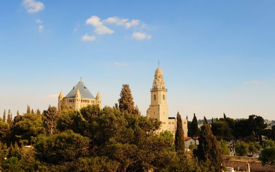 Church Of  Dormition And Bell-Tower On Mount Zion
