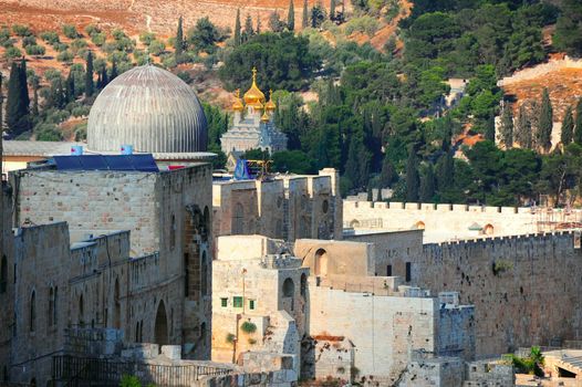 The Ancient Walls Surrounding Old City in 
Jerusalem
