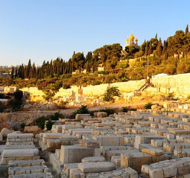 Ancient Jewish Cemetery On The Olive Mountain In Jerusalem