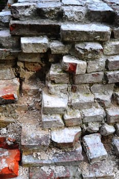 Ruins Of The Old Brick Wall Can Be Used As Background