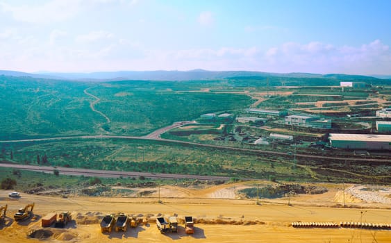 Construction Area, Top View From The Green Hill