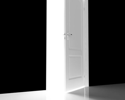 High resolution image  door. 3d illustration over  white backgrounds.