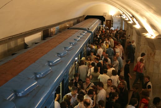 City people in the underground