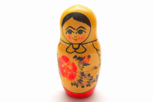 photo of the nesting doll on white background
