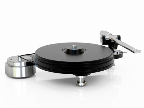 High resolution image turntable. 3d illustration over  white backgrounds.