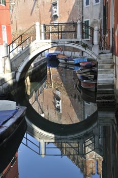 Bridge over canal in Venice, Italy