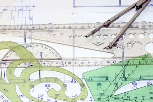 Drawing tools on the blueprint